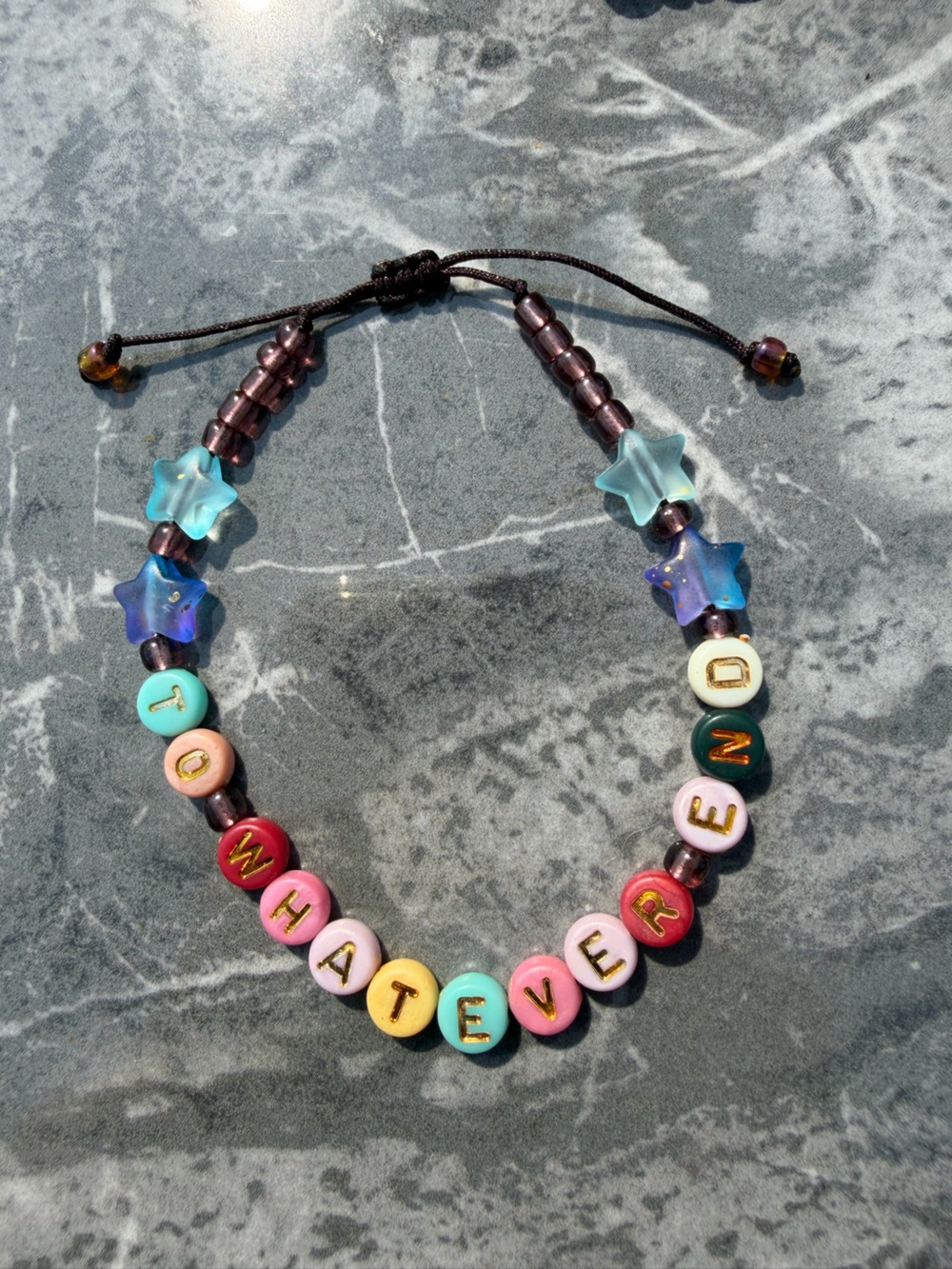 TOG Kingdom of ash inspired 'TO WHATEVER END’ adjustable Beaded Star Bracelet